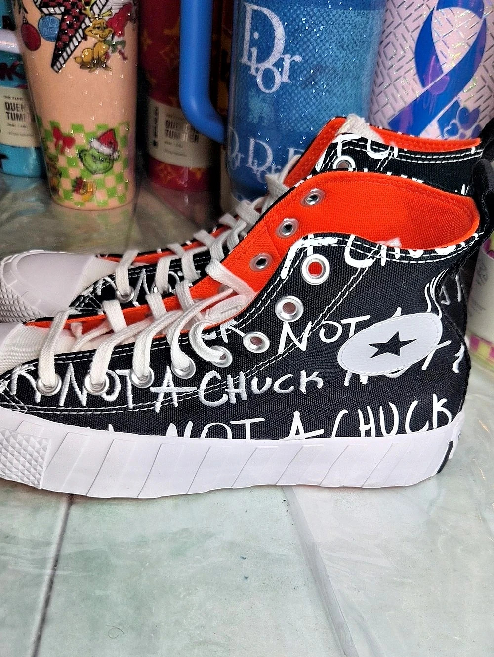 Converse UNT1TL3D Hi 'Not A Chuck' Sneakers Black & White - Picture 4 of 4